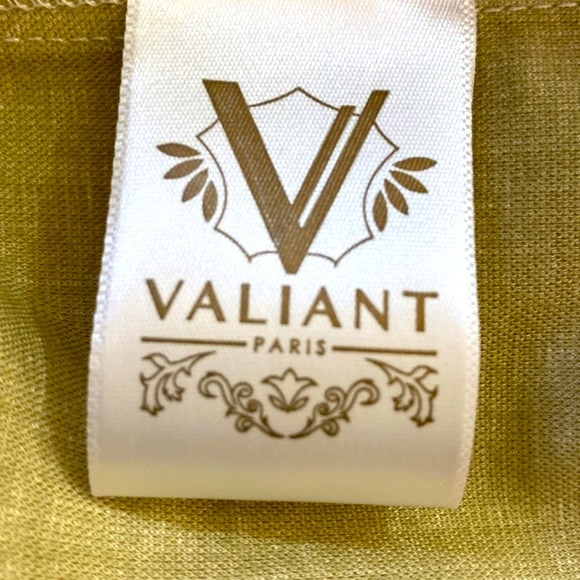 NEW! Valiant Paris white chiffon batwing top with slimming leather look bodice - Picture 7 of 8